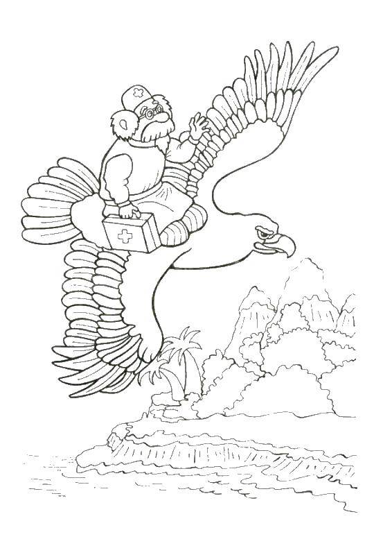 Раскраска Доктора Айболита для детей (сказки)