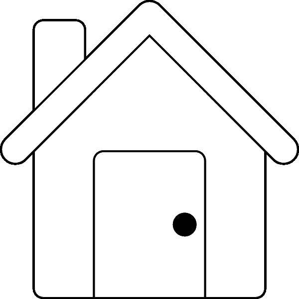 Раскрашивание контура дома (домик, дома, контур)