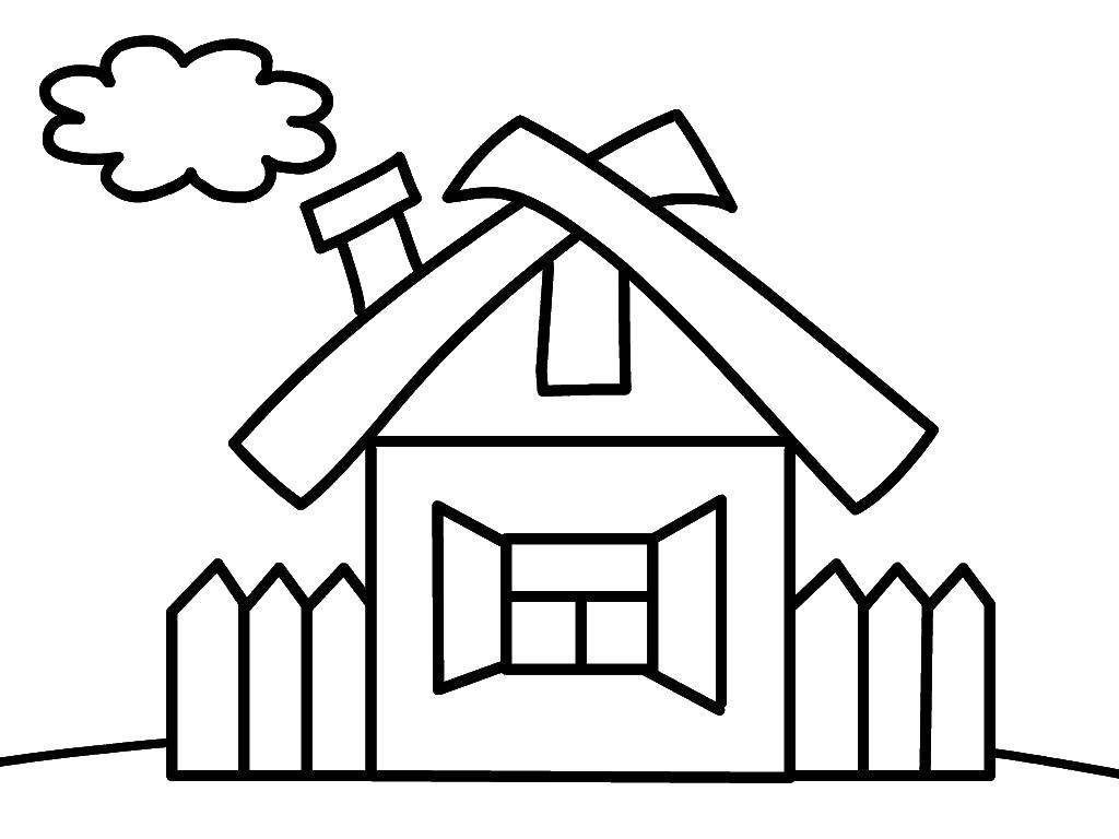 Раскраска дома и здания для детей (дома, здания)