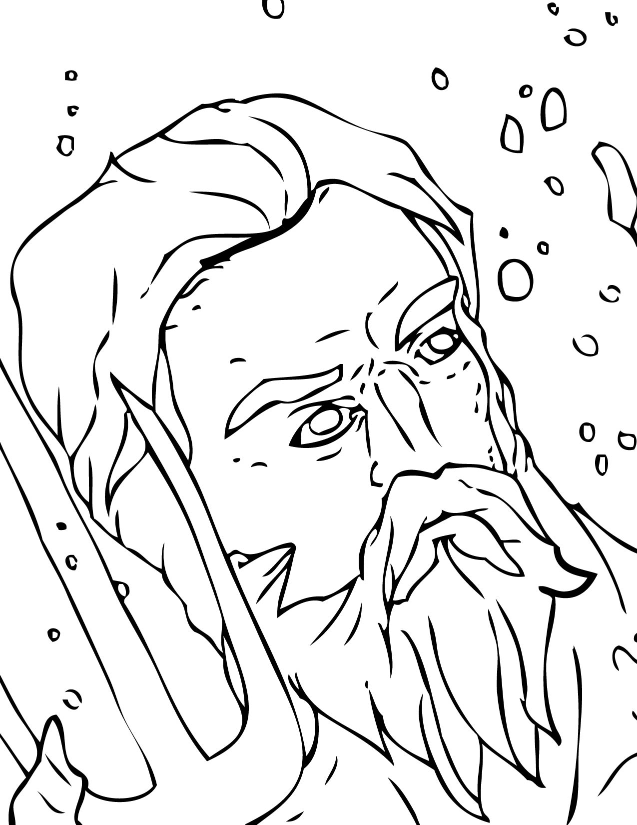 Раскраска человека с бородой из Древнего мира (древний)