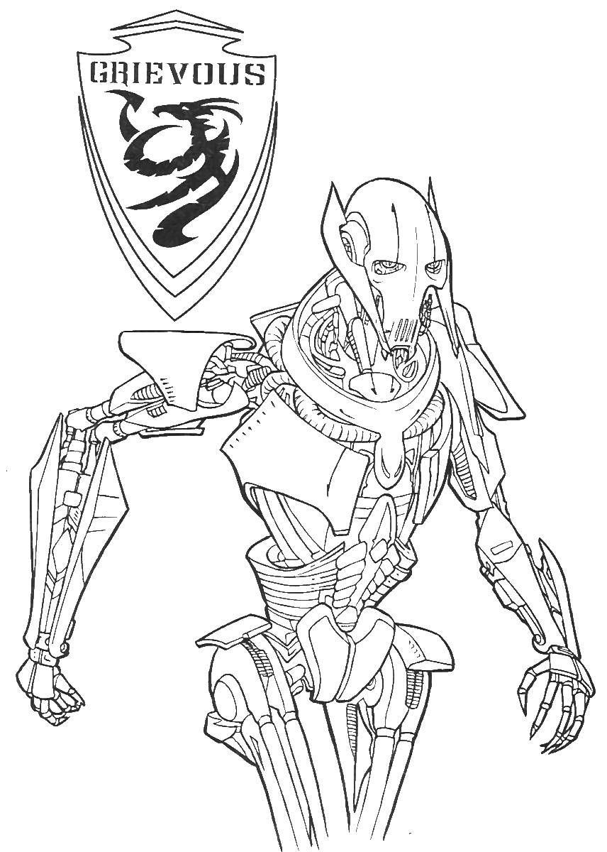 Раскраска роботов из звездных войн (дроиды)