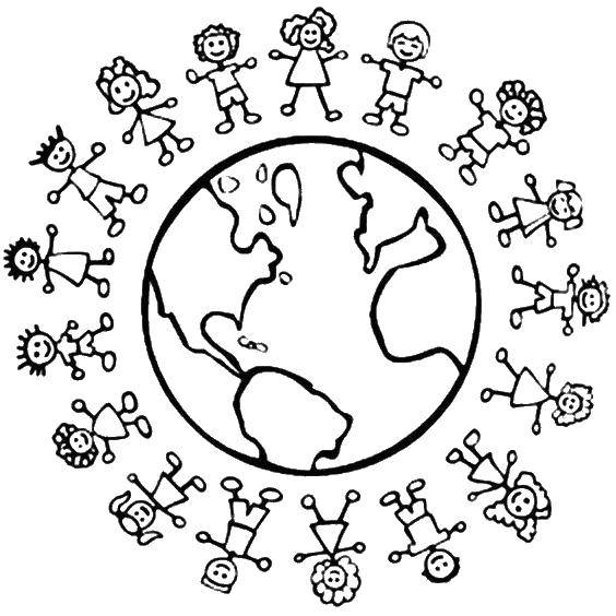 Раскраска на тему дружба мир, народы для детей всех возрастов (народы)