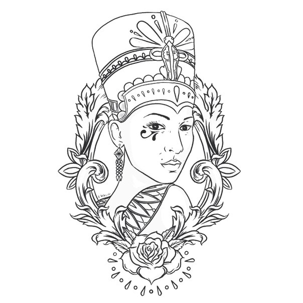 Раскраски на тему Египет, женщина и роза для мальчиков бесплатно (женщина, роза)