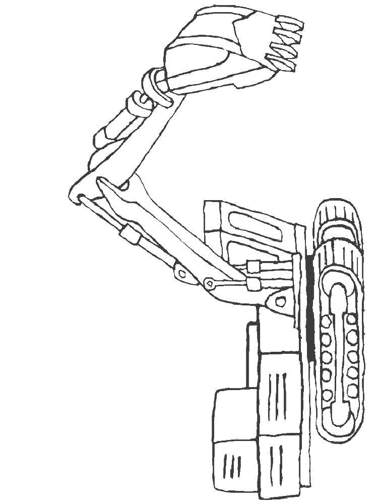Раскраска трактора и экскаватора (трактор, экскаватор, развивающие, учимся)
