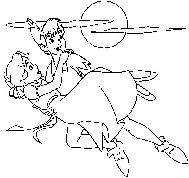 Раскраска с изображением эльфа, несущего на руках маленькую девочку (эльф, развлечение)