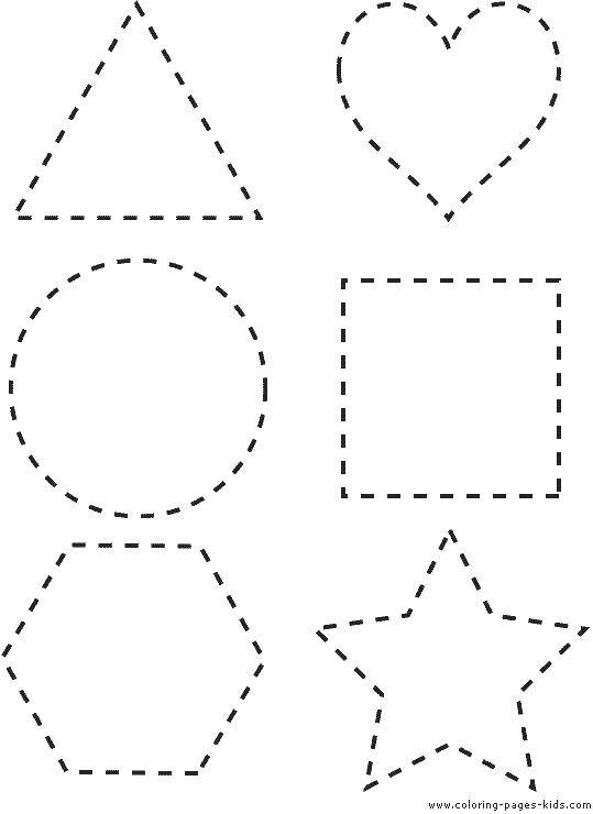 Раскраски фигур: круг, квадрат, треугольник для детей (треугольник)