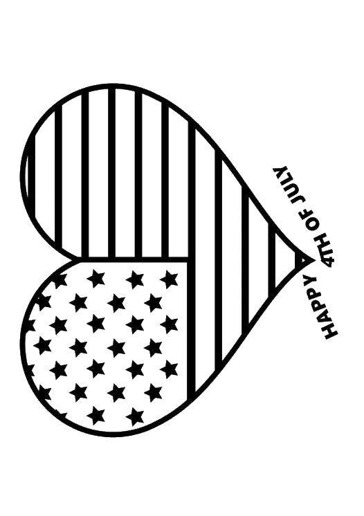 Раскраска флага США для детей (флаг, США, развивающие)