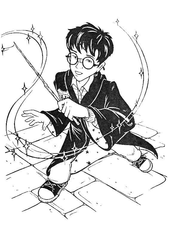 Раскраски Гарри Поттер: волшебство (волшебство)