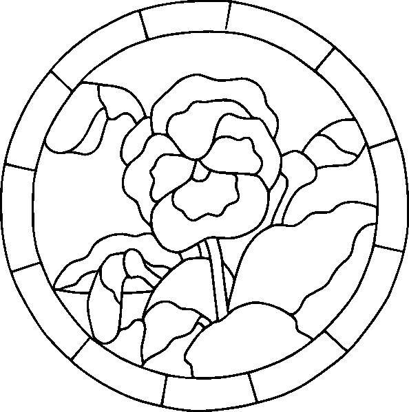 Раскраска Цветы герб, круг для детей (цветы, герб, круг, дети)