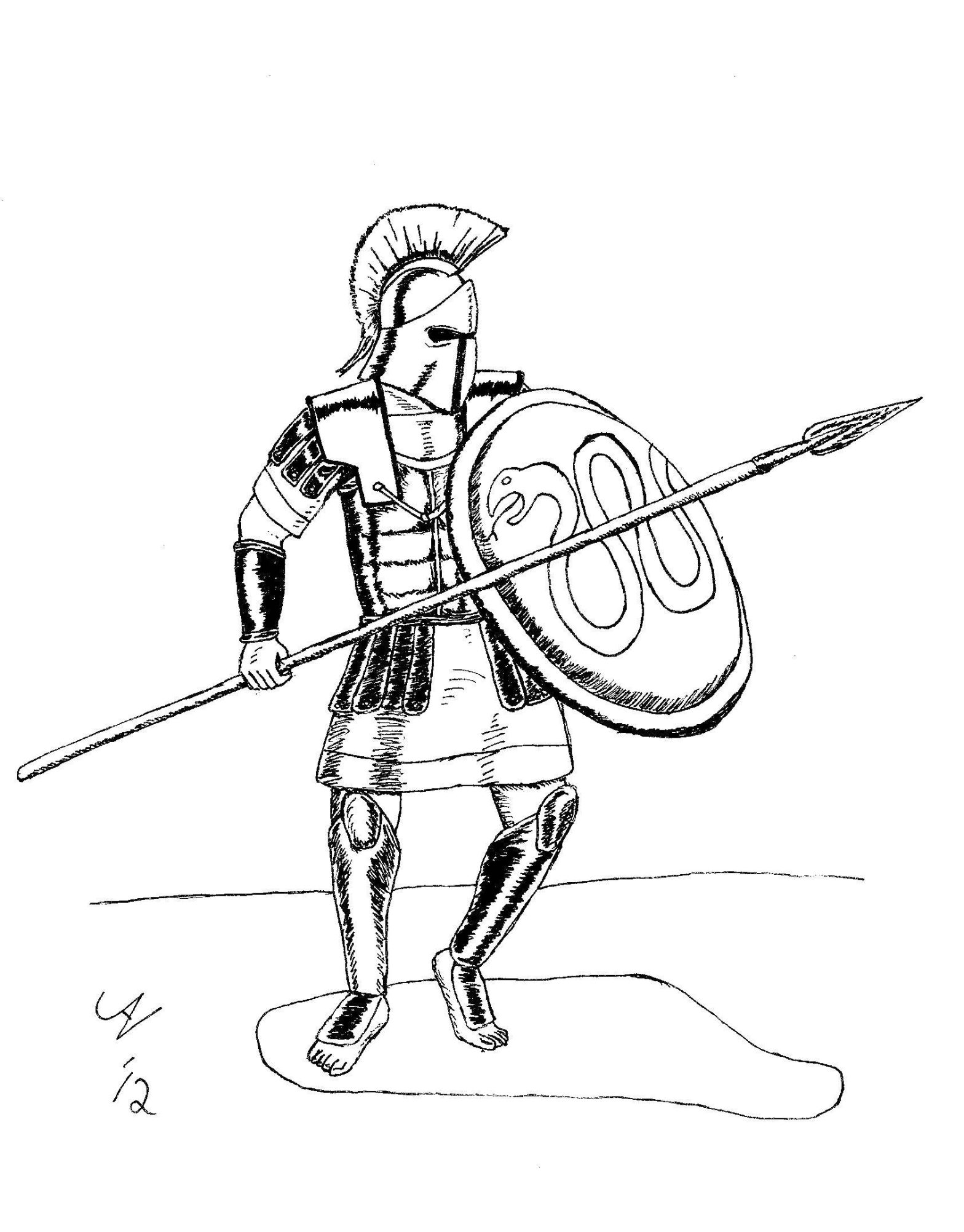 Раскраска с людьми-гладиаторами из Древнего Рима (Рим, факты)