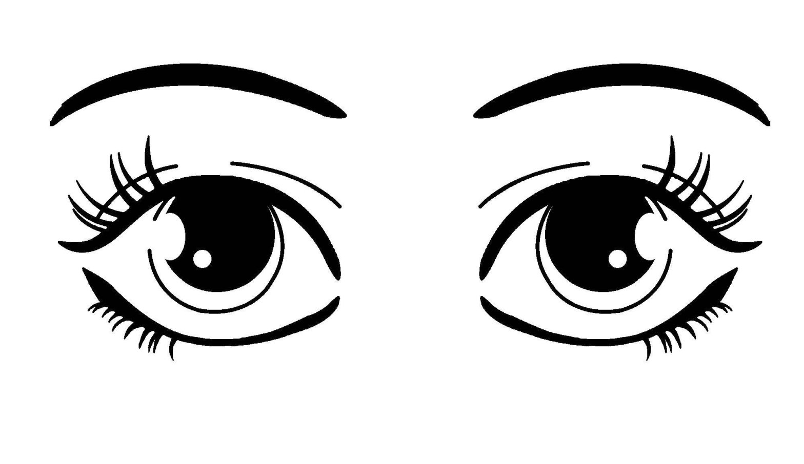 Раскраска контур глаза для детей (контур, глаза)