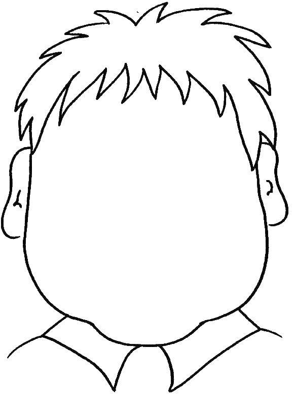 Раскраска прически головы для детей (прически, голова)