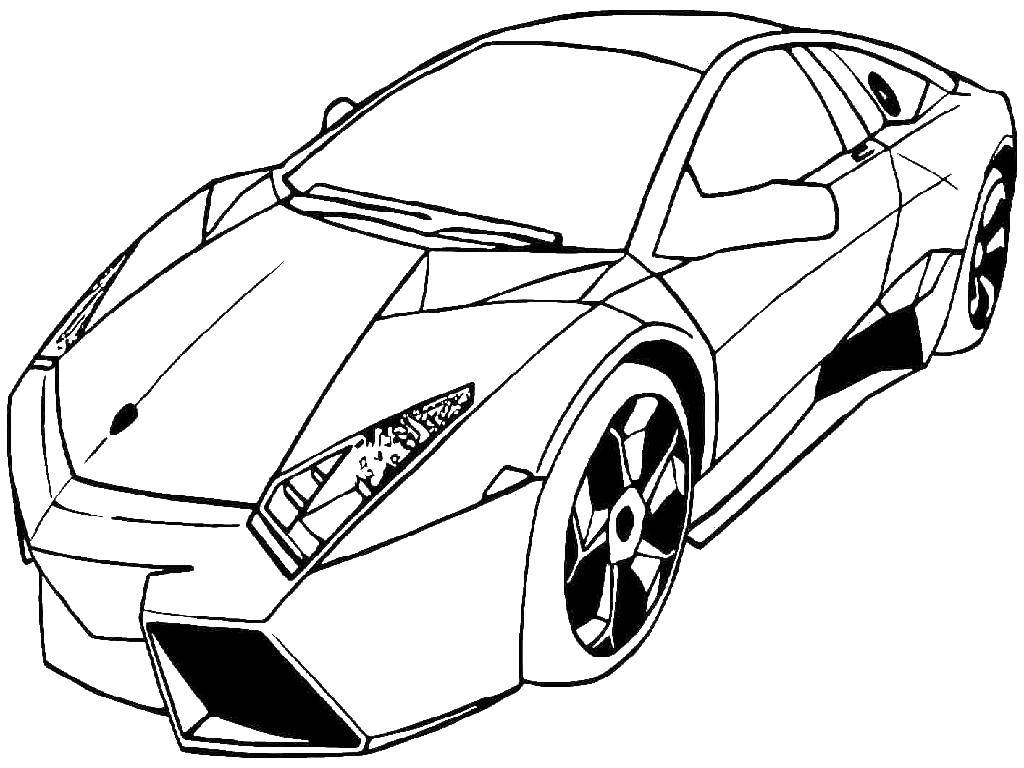 Раскраска Машины гоночный автомобиль для мальчиков (Машины)