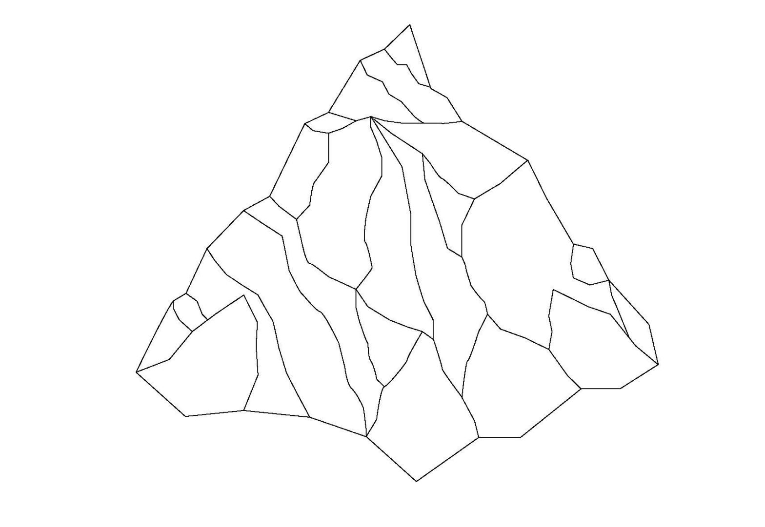Раскраска горы в скалах для детей мальчиков (горы)