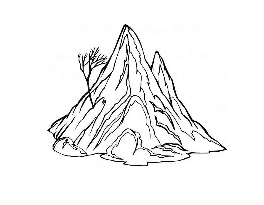 Раскраска гор для детей мальчиков (горы)