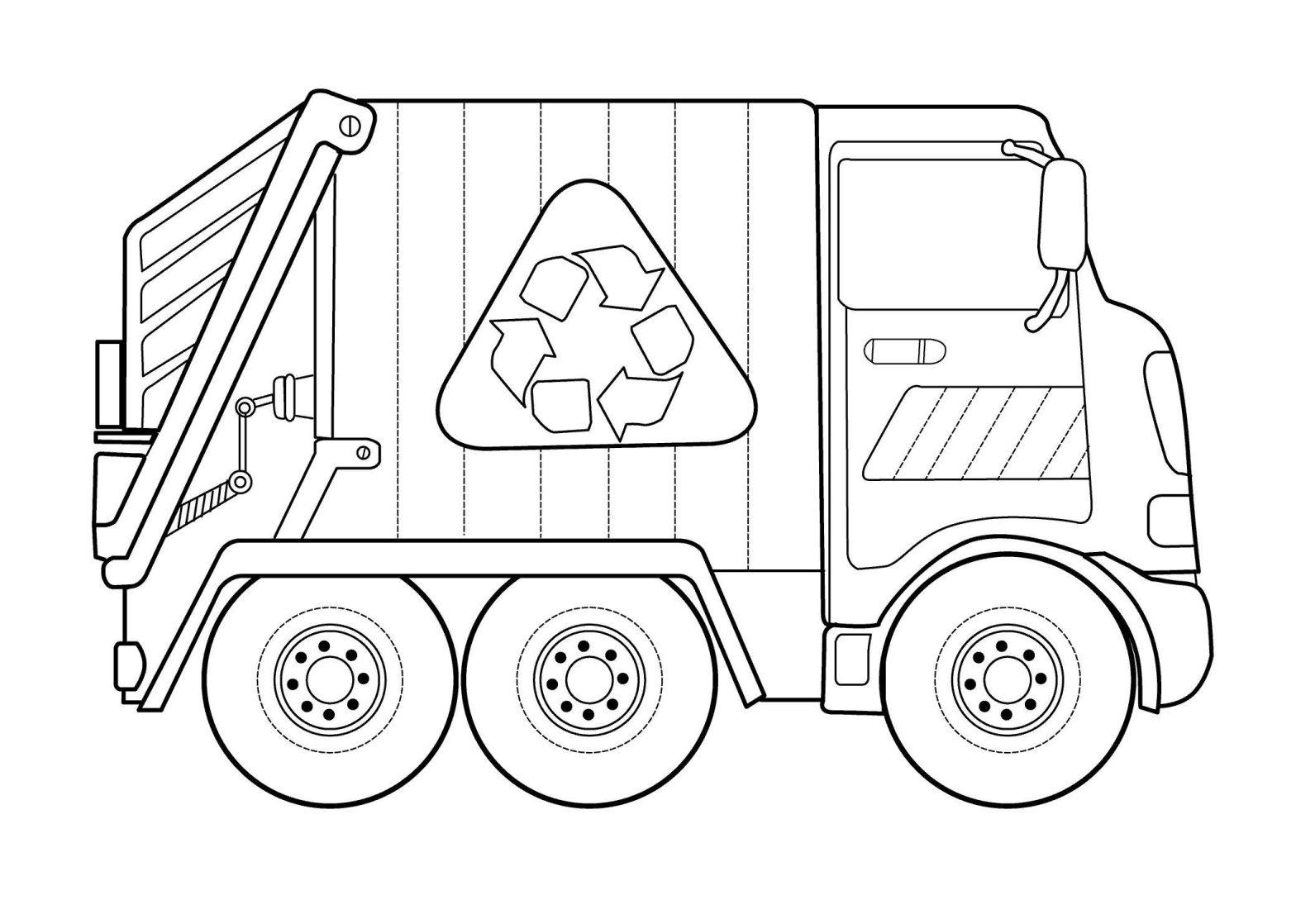 Раскраски грузовиков и мусоровозов для мальчиков (грузовики, мусоровозы)