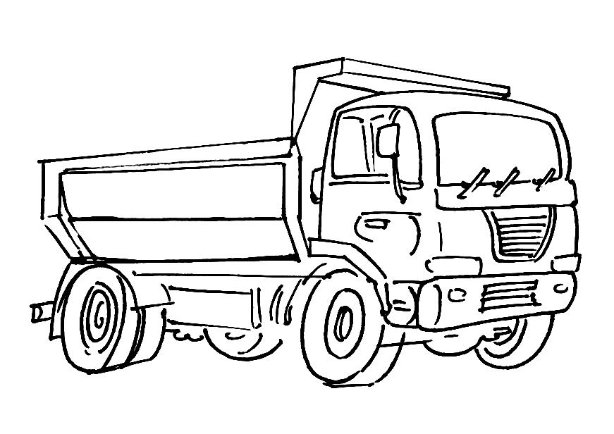 Раскраска грузовика для мальчиков (грузовики)