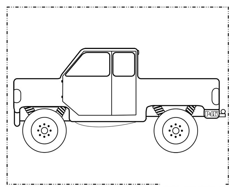Раскраска грузового автомобиля для мальчиков