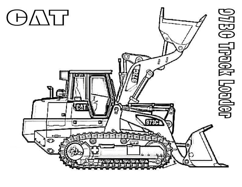 Раскраска гусеничного трактора для мальчиков