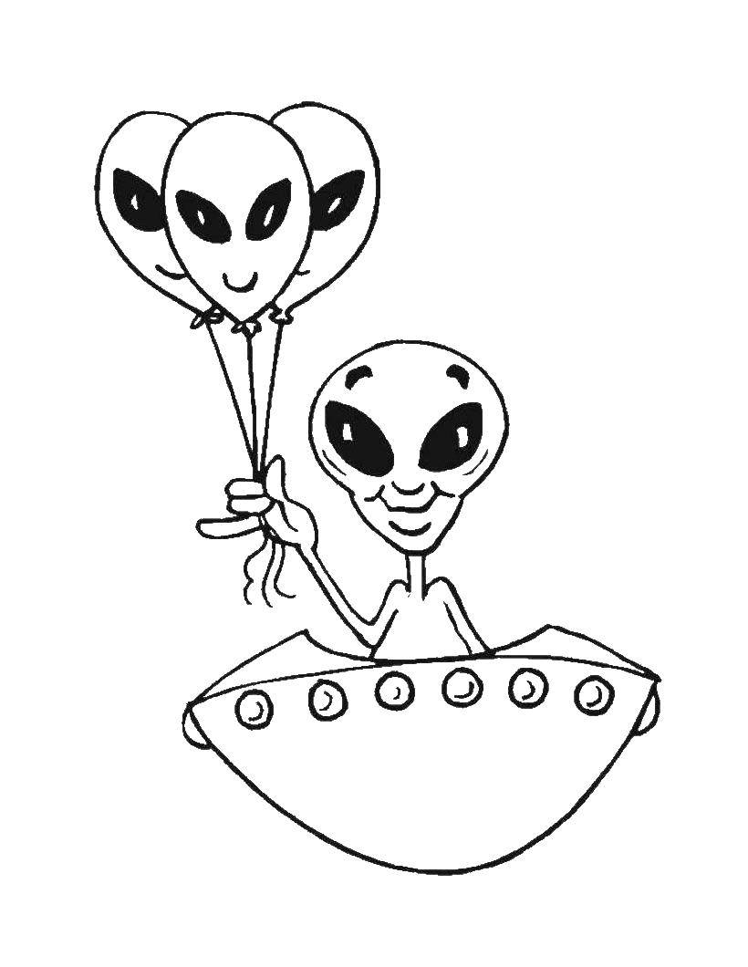 Раскраска из мультфильма про инопланетянен (инопланетяне)
