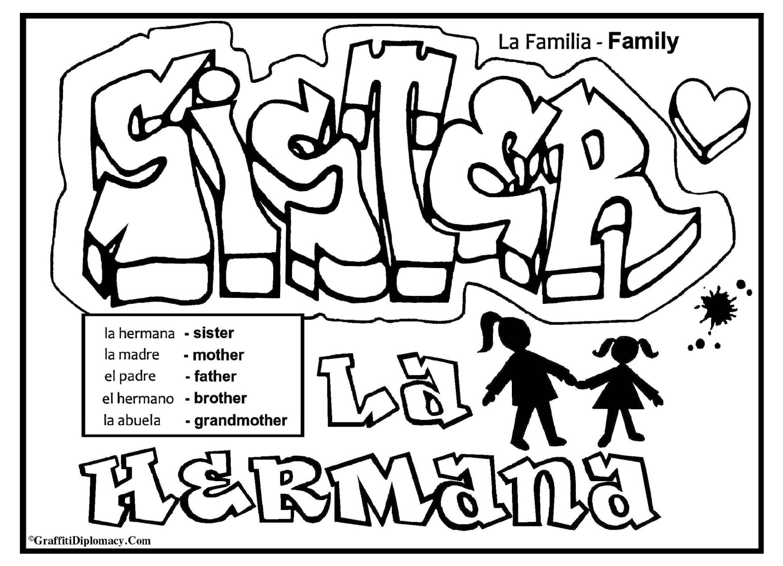 Раскраска на испанском языке для детей (испанский, язык)
