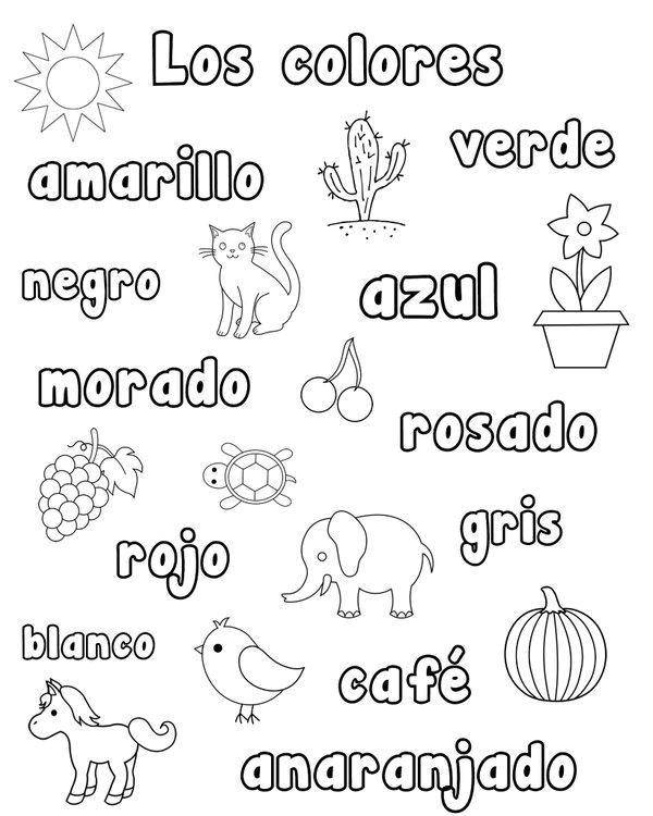 Дети рисуют раскраски на испанском языке (испанский, язык, Испания)