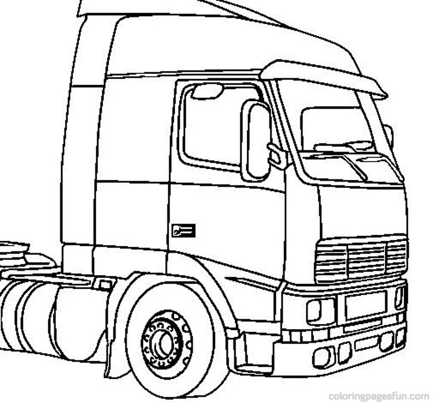 Раскраска кабины грузовика для мальчиков