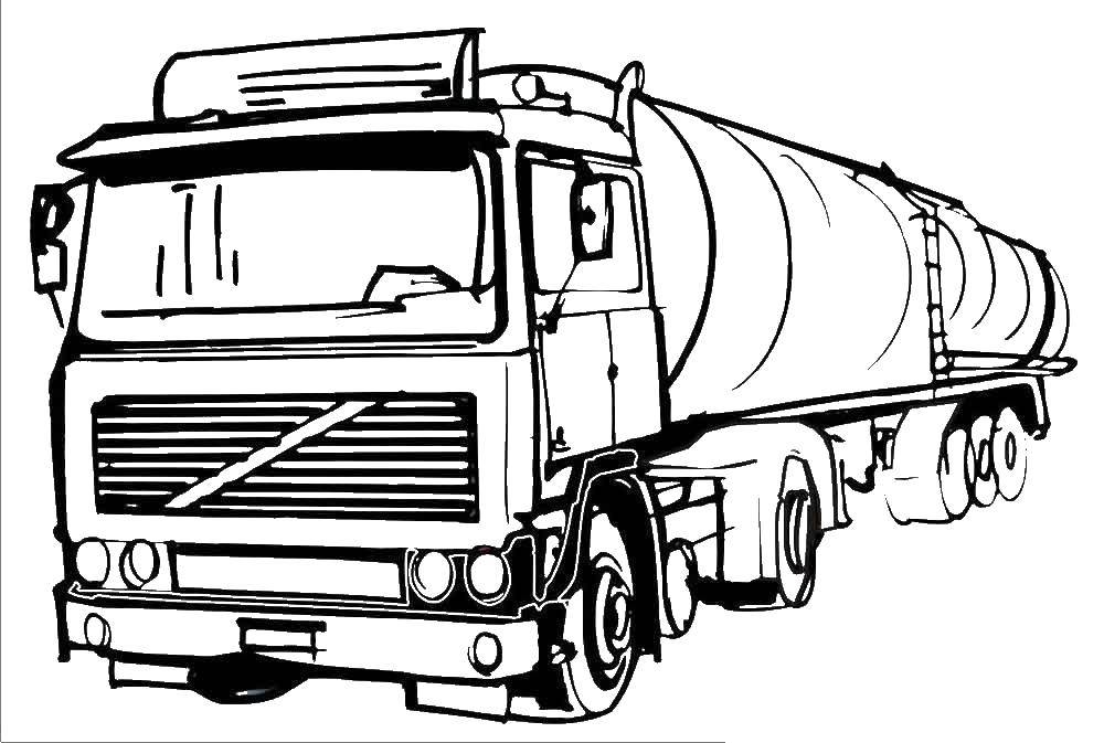Раскраска грузовика Камаз для мальчиков (Камаз)