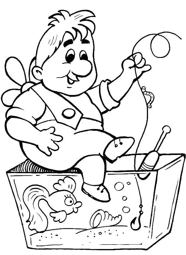 Раскраски Карлсон - персонаж из мультфильма Малыш и (карлсон, малыш)