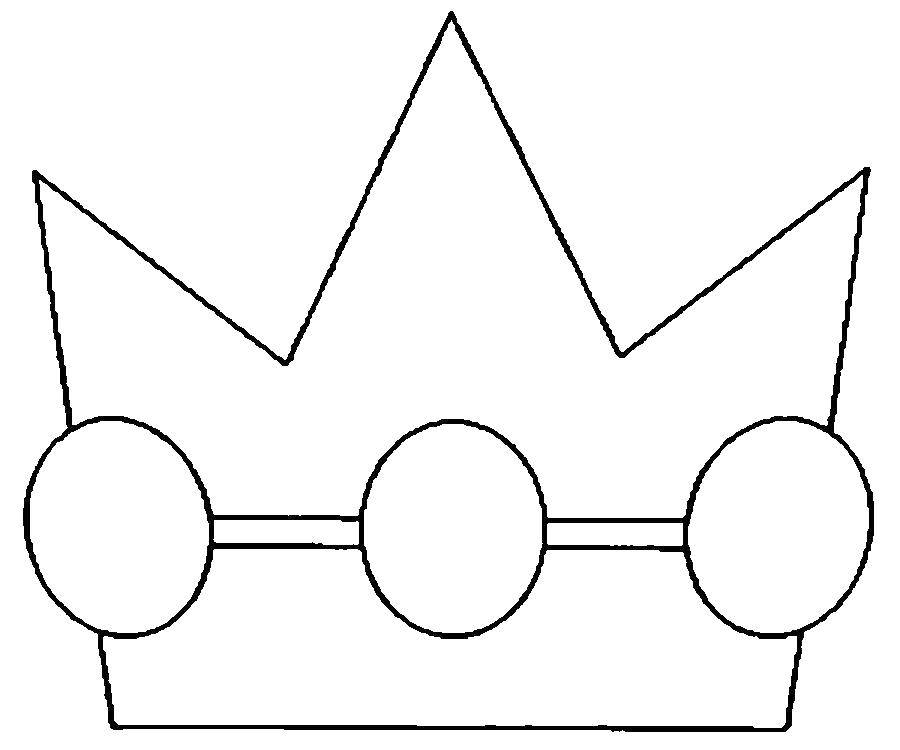Раскраска предметы контур, корона (предметы, контур, корона)