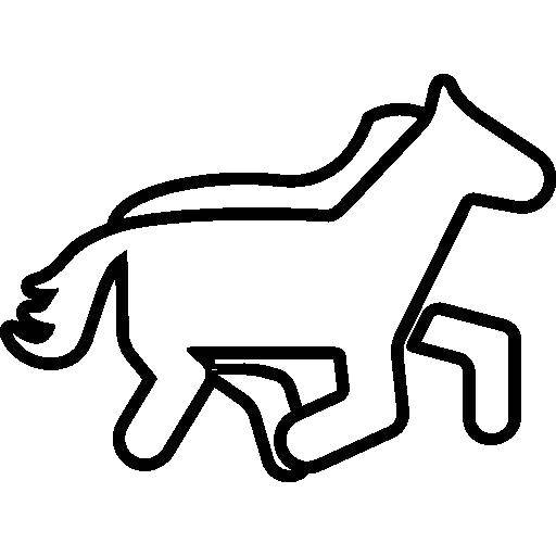 Контуры лошади для раскраски (лошади)