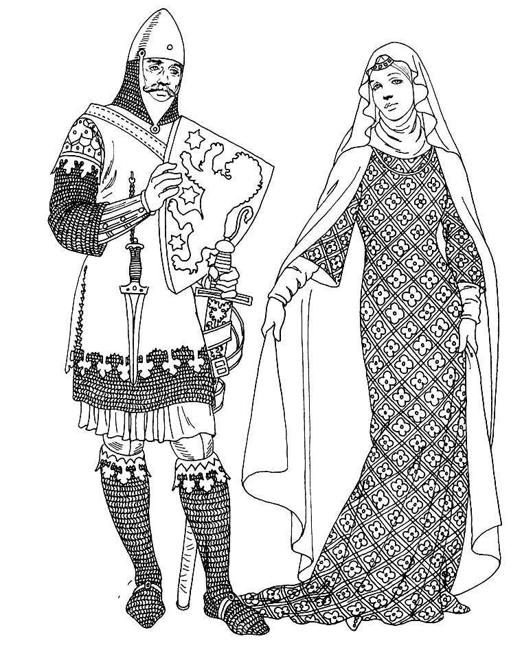 Раскраска Король и Леди для детей мальчиков (король, леди)