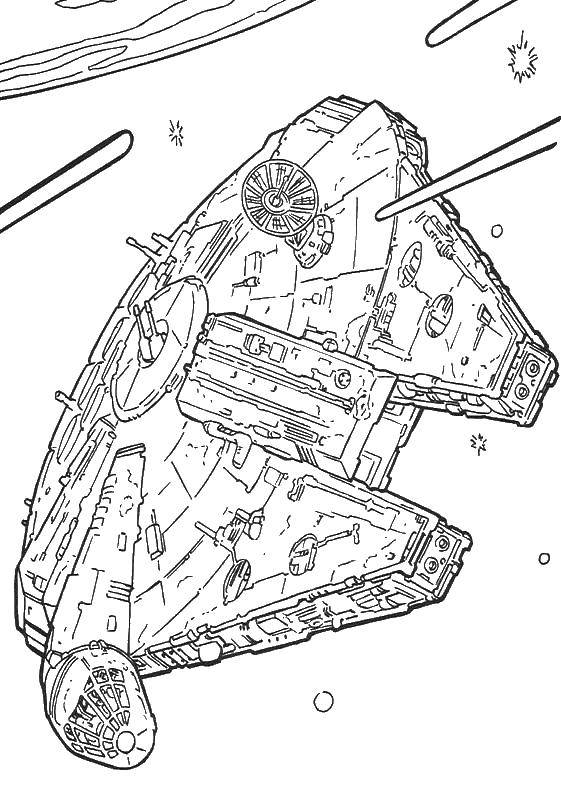 Раскраски звездные войны корабли космические (корабли, космические)