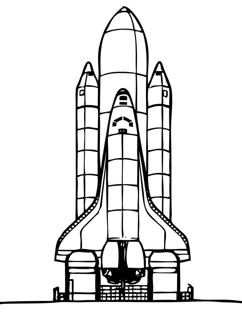 Раскраска космического шаттла для мальчиков