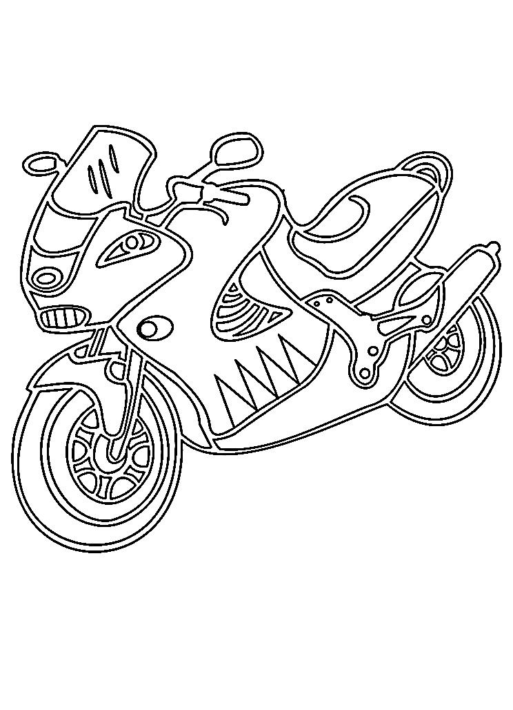 Раскраски для мальчиков с красивыми мотоциклами