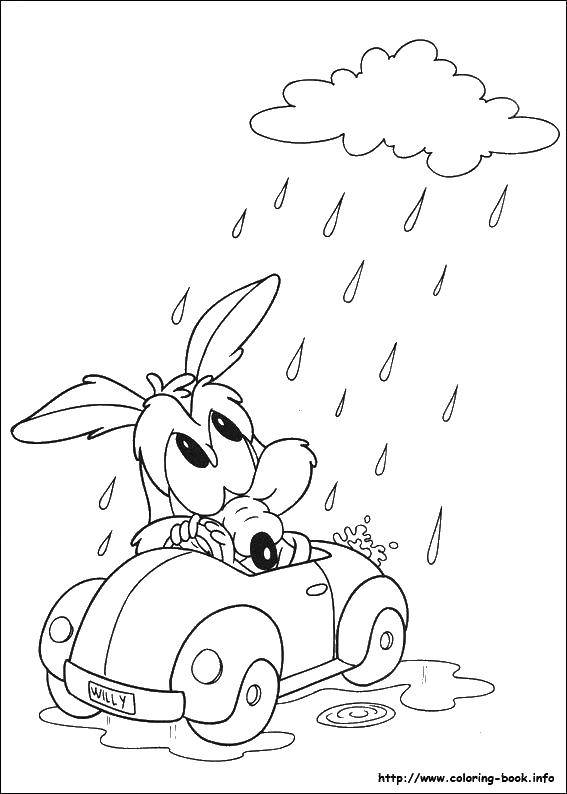 Раскрашенная картинка дождя для маленьких детей (дождь)
