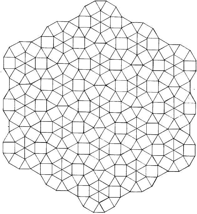 Раскраска с узором для детей (треугольники, квадратики)