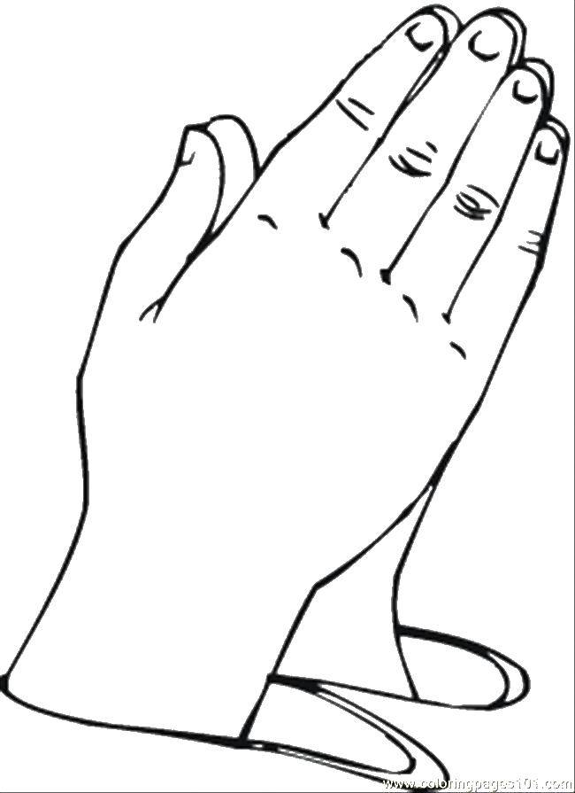 Контур руки и ладошки для вырезания - раскраски детей (кисть, контур)