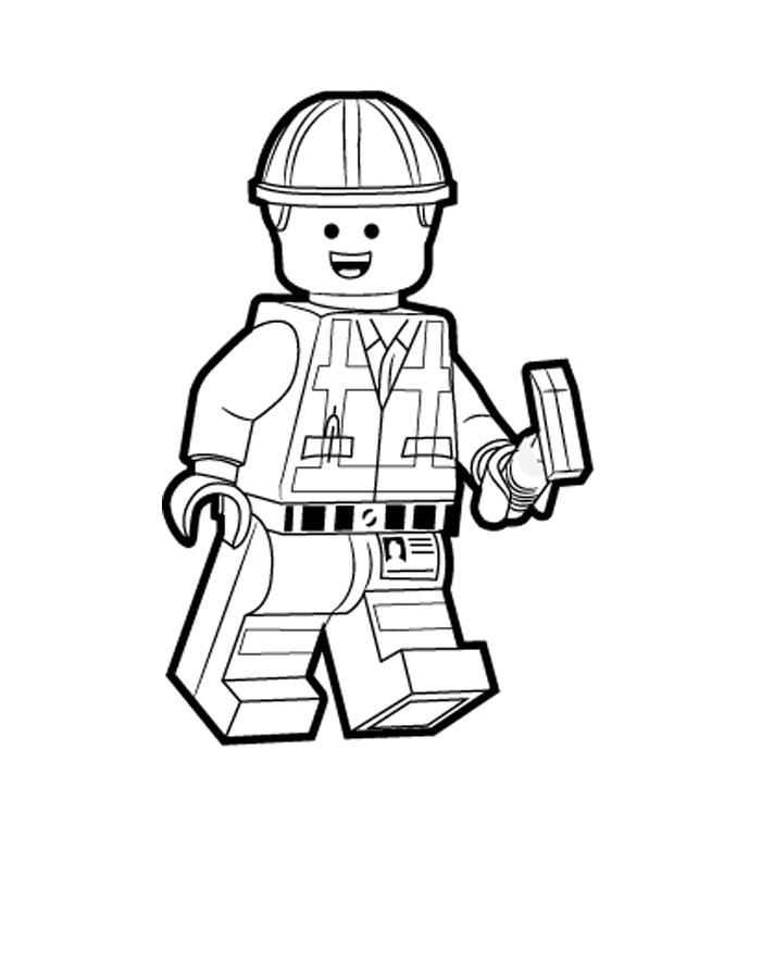 Раскраска Лего строитель для мальчиков бесплатно (лего, строитель)