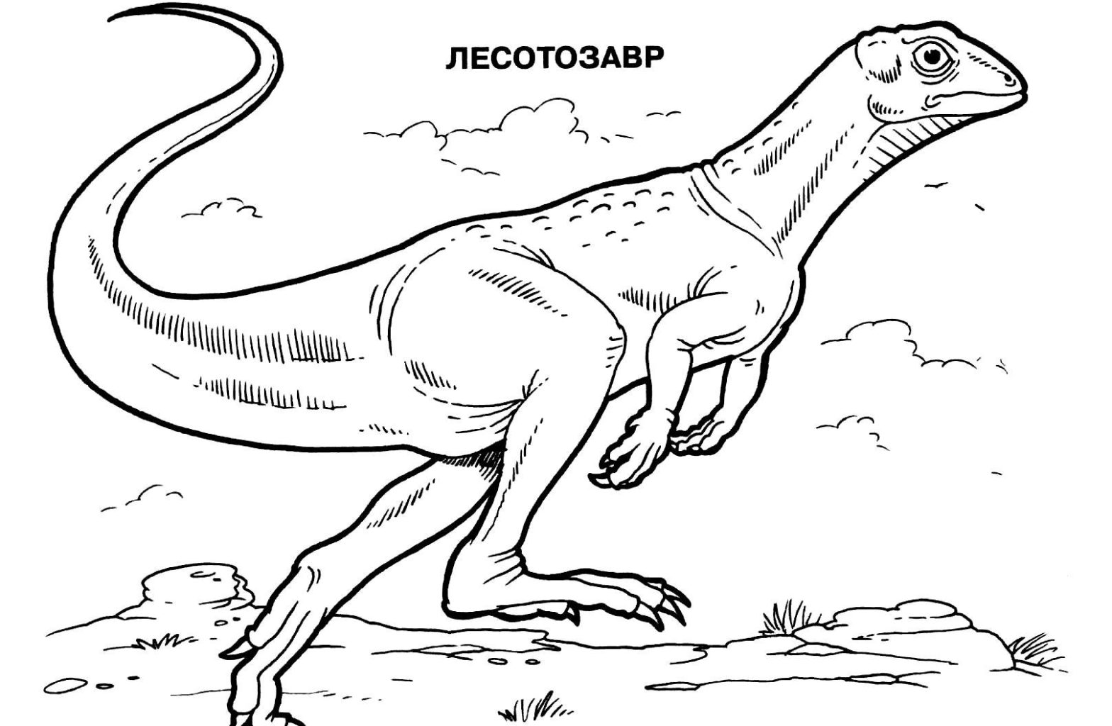 Раскраска Лесотозавра для мальчиков