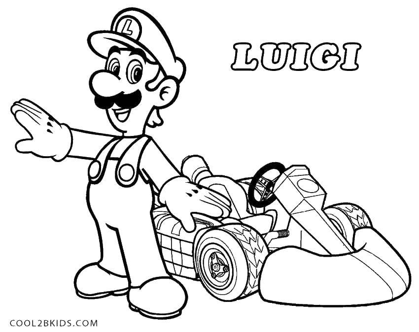 Раскраска с Марио и Луиджи (Марио, Луиджи)