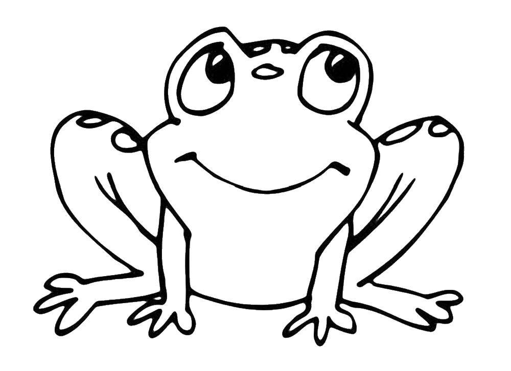Раскраска лягушка - мальчик и девочка раскрашивают лягушку для развития мелкой моторики воображения (лягушка)