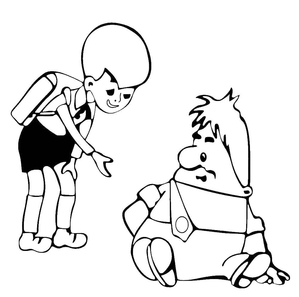 Раскраски Карлсон - забавные герои мультфильма Малыш и (Карлсон, герои, веселые, яркие)