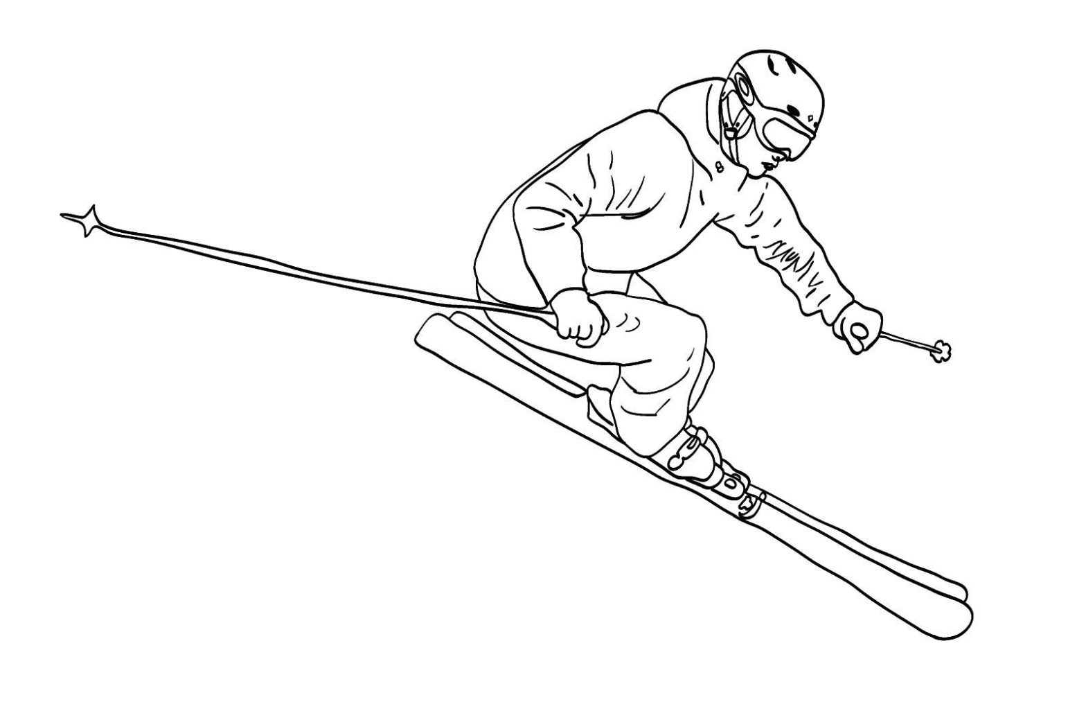 Раскраски на тему маневрирования горных лыжах для мальчиков (маневрирование)
