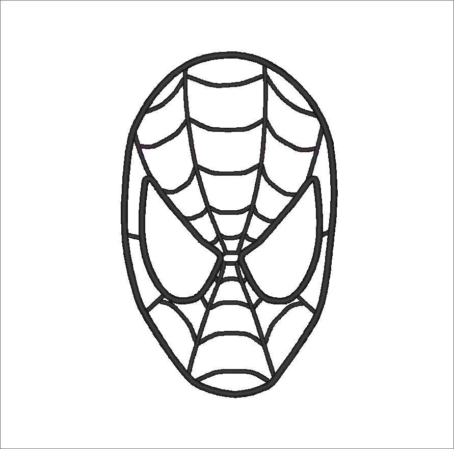 Раскраска с изображением супергероев Спайдермен и Человек Паук маской для мальчиков (Спайдермен, маска)