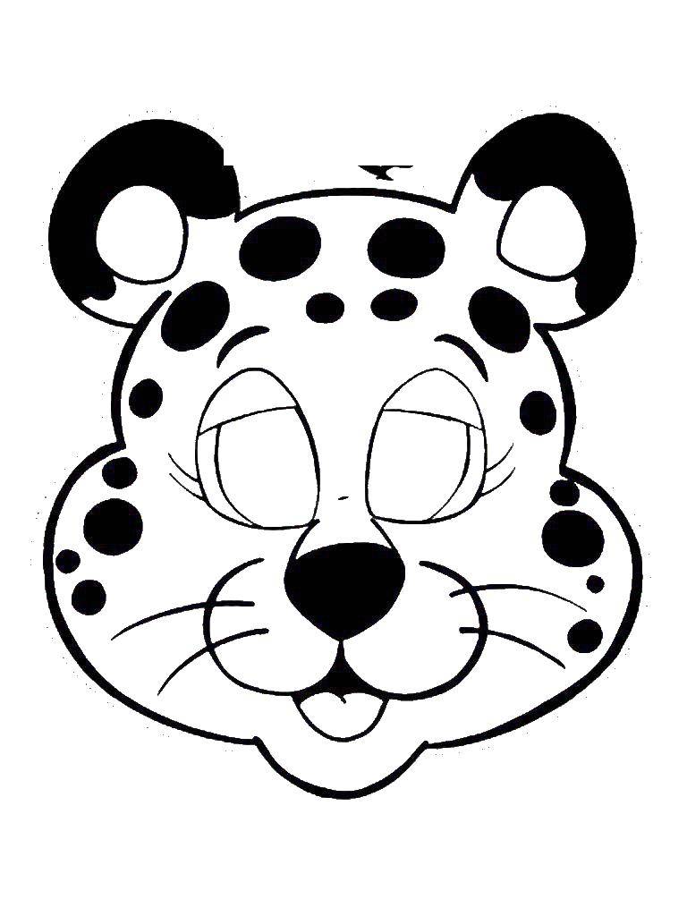 Раскраски Маски Маска и Леопард для детей (Леопард)