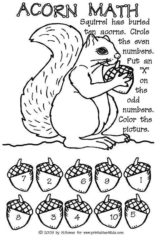 Раскраска с цифрами и геометрическими фигурами для развития математических навыков (логика)