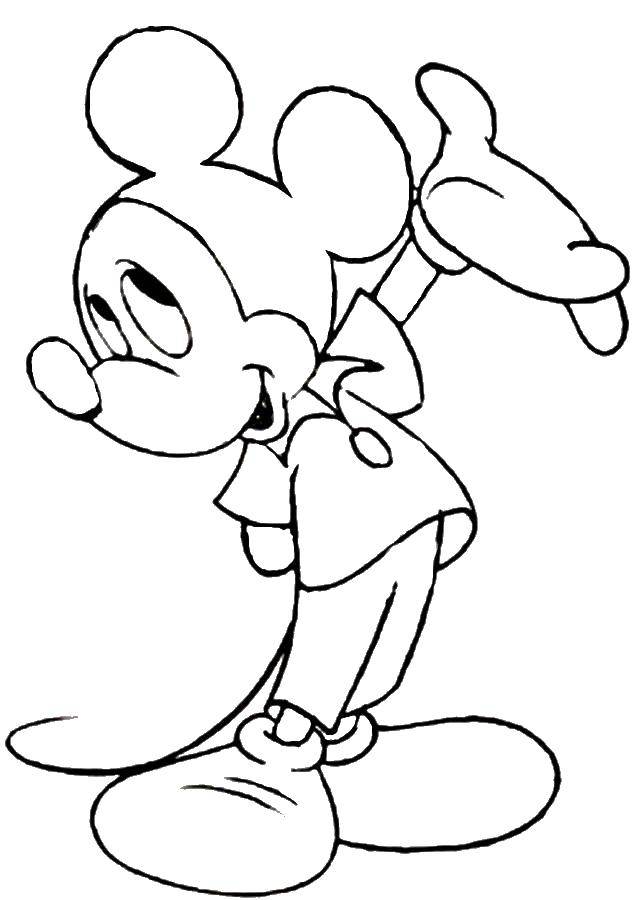 Раскраска МиккиМаус из мультфильма Disney (МиккиМаус, развивающая)