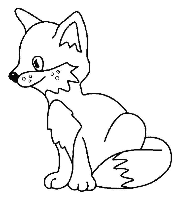 Раскраска лисицы для детей (лисица, звери, развивающие)