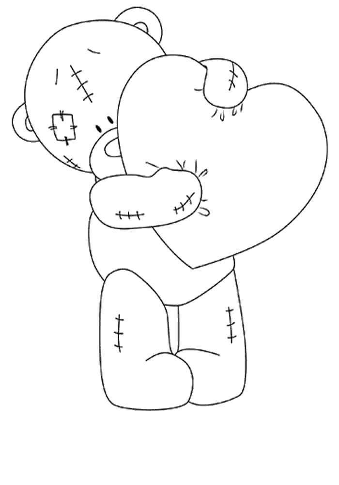 Мишка Тедди с сердечком на груди (мишки, тедди)